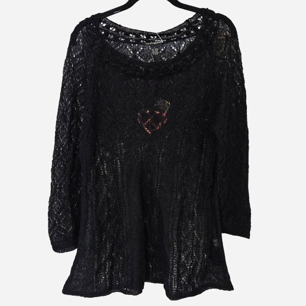 2000s whimsigoth grunge black mohair wool blend sweater deadstock